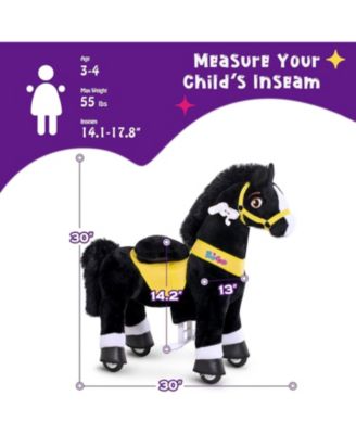 Ride-on Horse Black Model E Size 3 for 3-4 Years