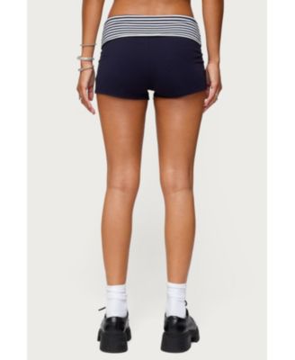 Women's 76 Stripey Fold Over Shorts