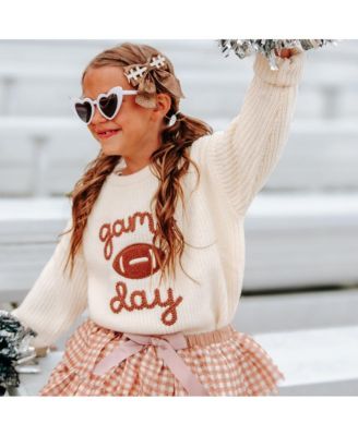 Toddler Girls Game Day Knit Sweater