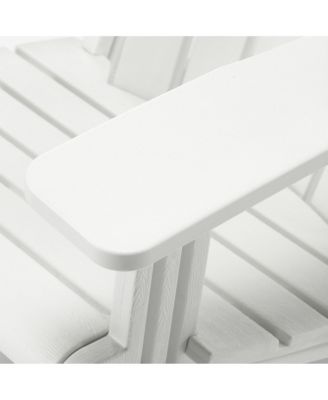 Outdoor Patio HDPE Plastic Adirondack Chair with Cup Holder