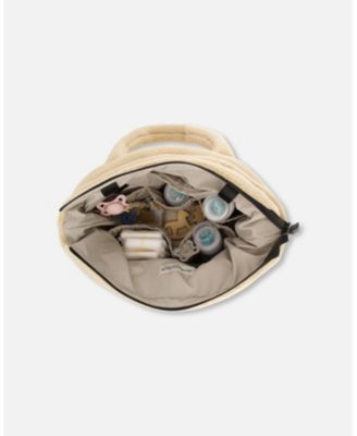 Adult Unisex Sherpa Tote-Style Diaper Bag Beige - Adult