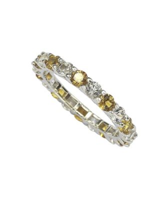 Suzy Levian Sapphire & Created White Sapphire Alternating Eternity Band Ring