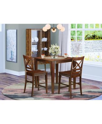 3 Pc Dining counter height set - counter height Table and 2 Kitchen bar stool