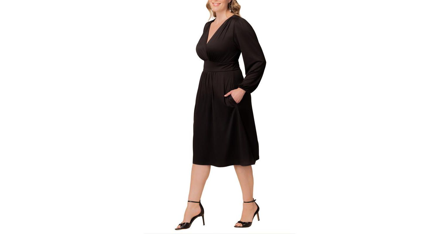 Plus Size Diana Long Sleeve Midi Dress