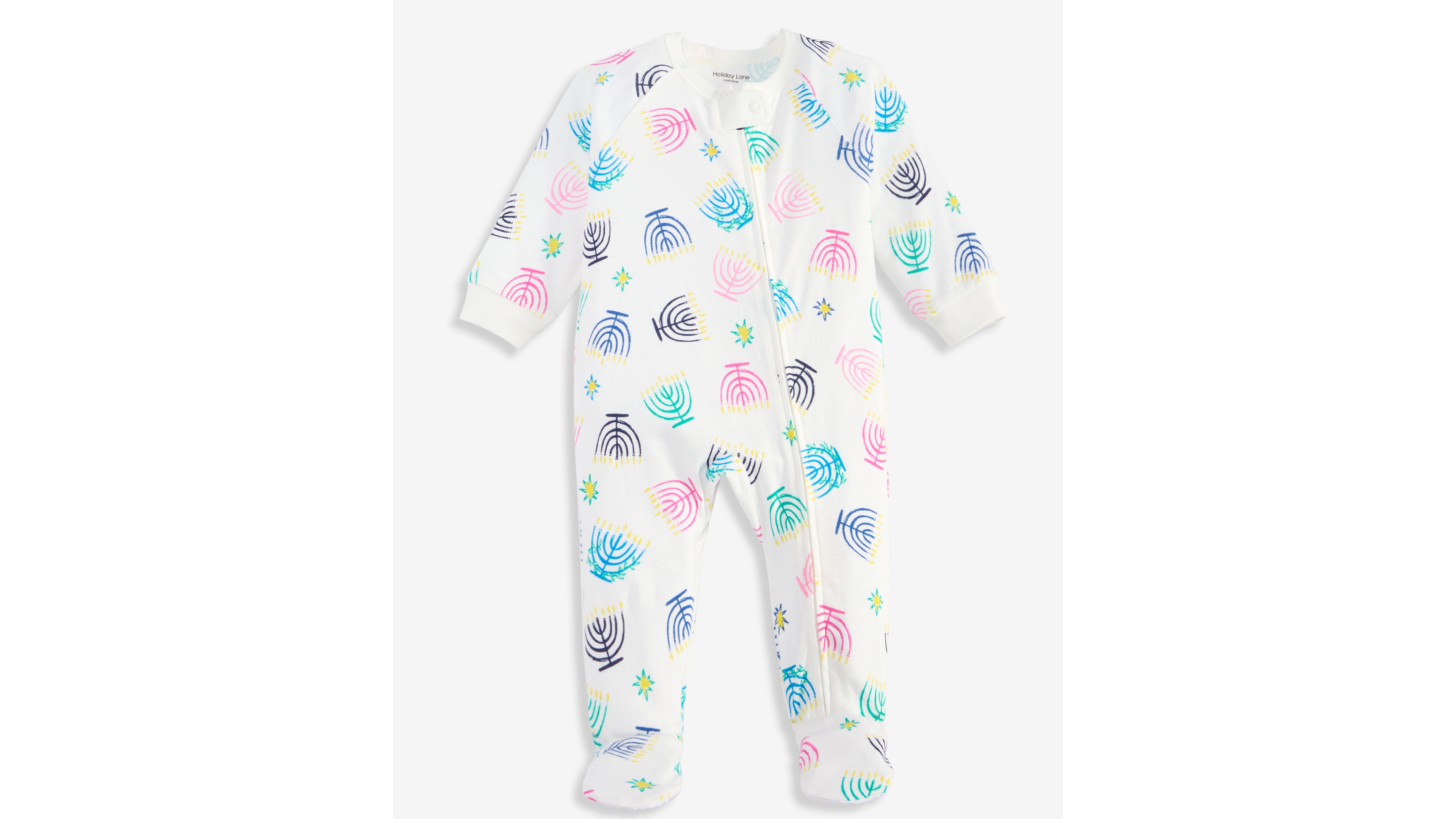 Holiday Lane Baby Cotton Multi Menorah Coveralls, Macy's Exclusive