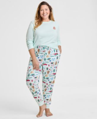 Holiday Lane - Plus Size Winter Holiday Cotton Pajama Set