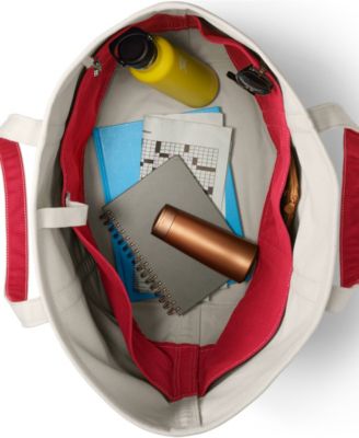 Extra Large 5 Pocket Open Top Canvas Tote Bag