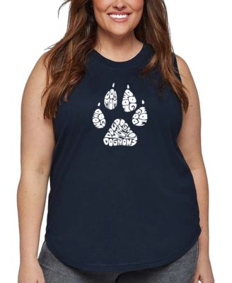Plus Size Dog Mom Word Art Tank Top