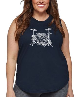 Plus Size Drums Word Art Tank Top