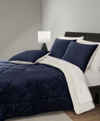 Everett Plush 3-Pc. Comforter Set, Full/Queen