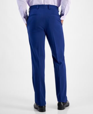 Men's Modern-Fit Solid Wool-Blend Suit Separate Pants