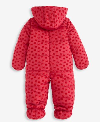 Baby Girls Hooded Flocked Footed Snowsuit, Macy's Exclusive