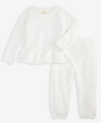 First Impressions - Baby Girls Chenille Top & Pants, 2 Piece Set