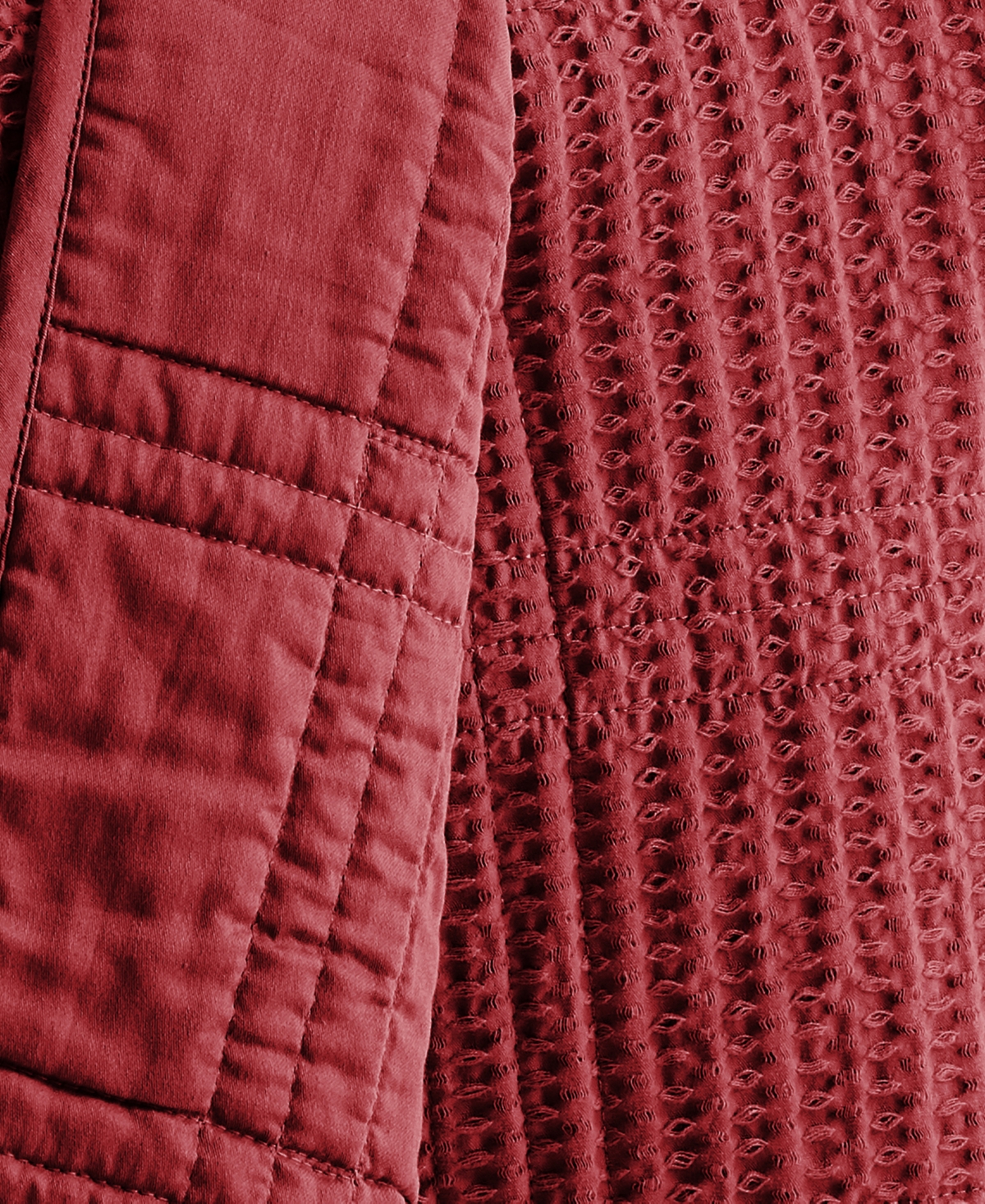 Levtex Cloud Waffle Textured 3-pc. Quilt Set, King/california King In Red