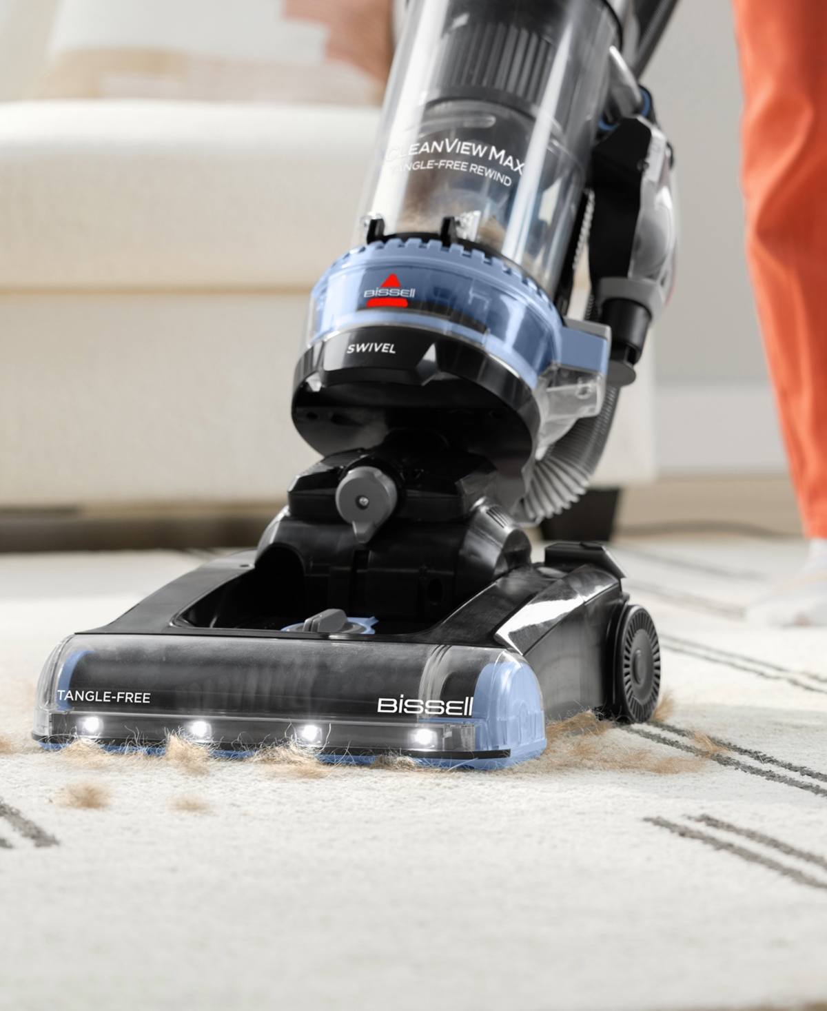 Bissell Cleanview Max Tangle-free Rewind Vacuum Cleaner In Black