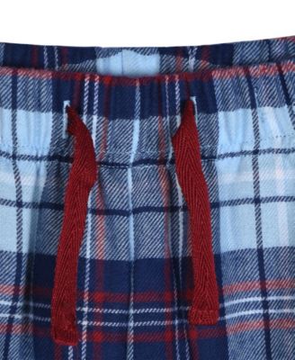 Boys' 6-18 Knit Top and Plaid Jogger Pants, 2-Piece Set