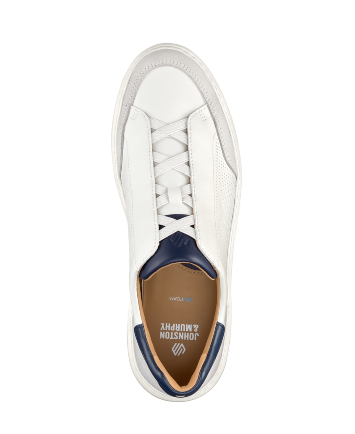 Johnston & Murphy Men's Anders Stretch Lace Up Shoes In White