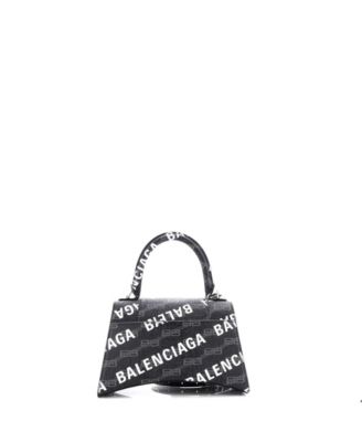 Small Hourglass Top Handle Bag Monogram Coated Canvas