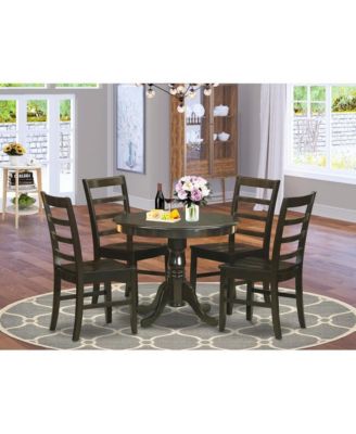 5 Pc wood Cappuccino Finish small Kitchen Table set
