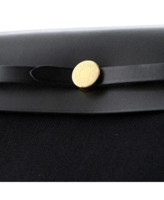 Pre-Owned Hermes 20 Herbag Zip Toile and Leather