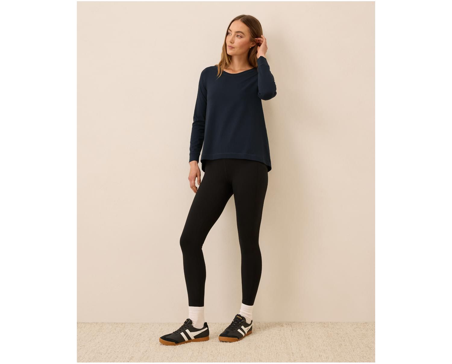 Women's Luxe Stretch Jersey Swing Long Sleeve Tee