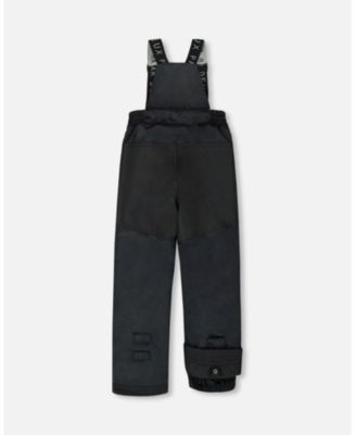 Toddler Boys Two-Piece Play Snowsuit with Printed Jacket and Solid Pant Black - Toddler|Child