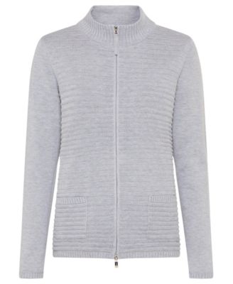 Women's Rib Knit Zip Front Cardigan