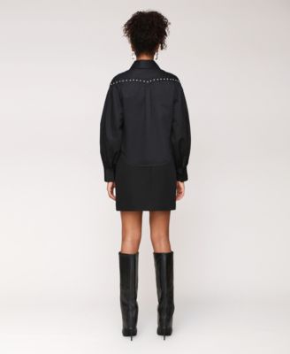 Women's Puff Sleeve Studded Shirt