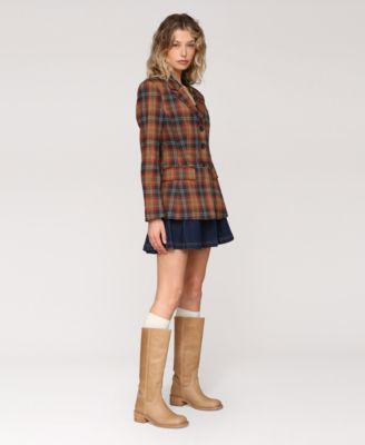 Women's Button Front Spread Hourglass Blazer