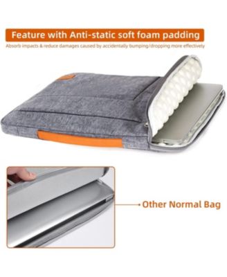 13.3 inch Laptop Sleeve Bag, Slim Shockproof Handbag, Computer Carrying Case Cover Compatible with MacBook Air/Pro Acer Asus Dell HP, Grey