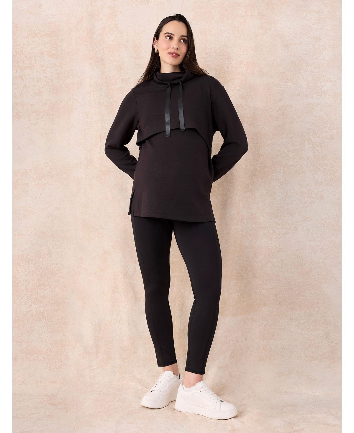 Women's Over the Belly Side Pocket Active Maternity Leggings