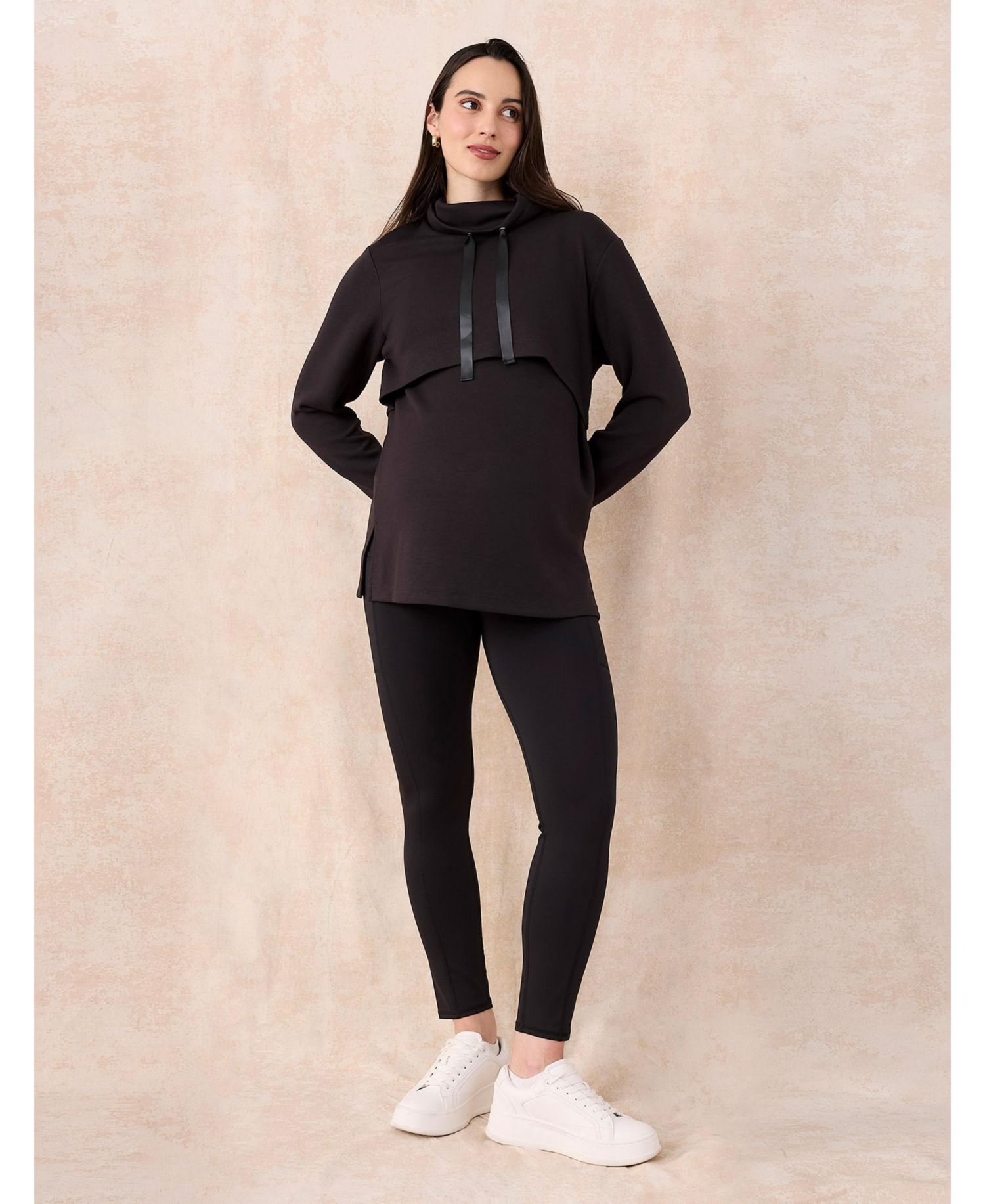 Women's Motherhood Over the Belly Side Pocket Active Leggings