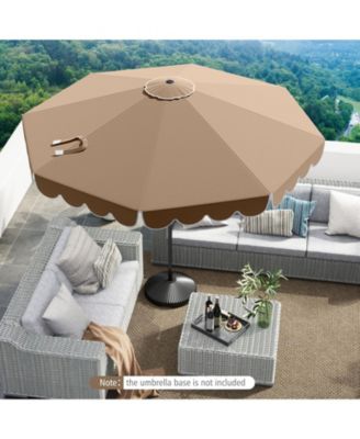 10 Feet Patio Umbrella Outdoor Market Umbrella with Crank Tilt Adjustment