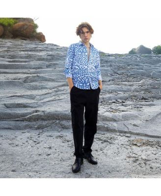 Men's Contrast Graffiti Shirt