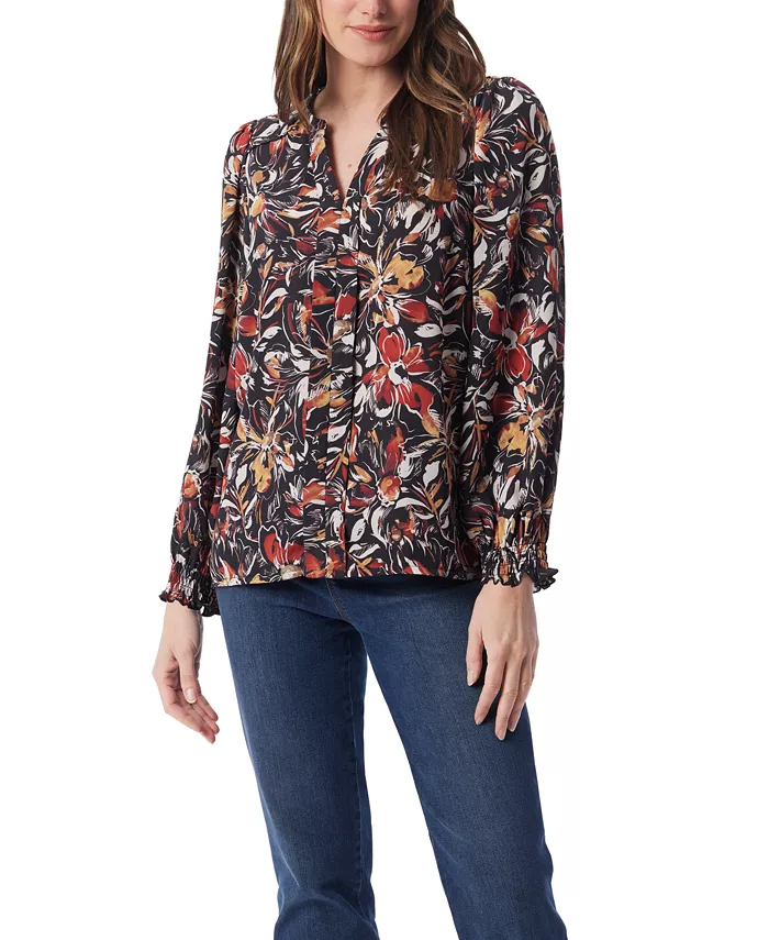 Women's Printed Pleated Top