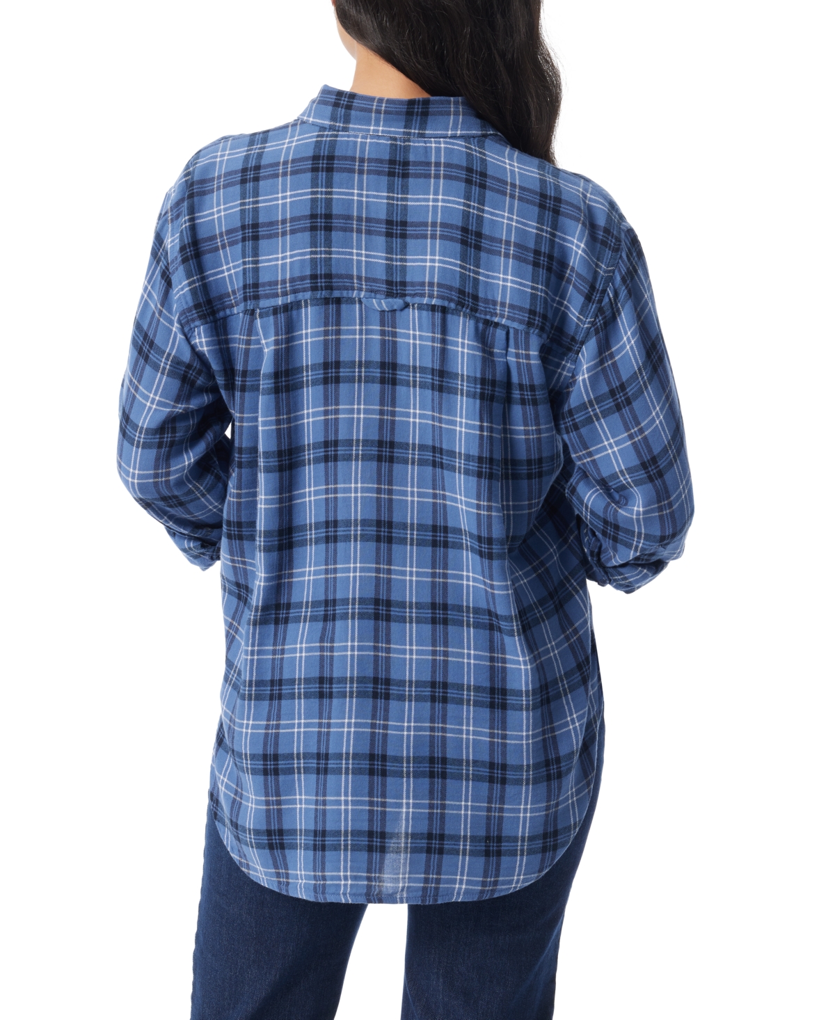 Gloria Vanderbilt Women's Amanda Roll-tab-sleeve Shirt In Blue