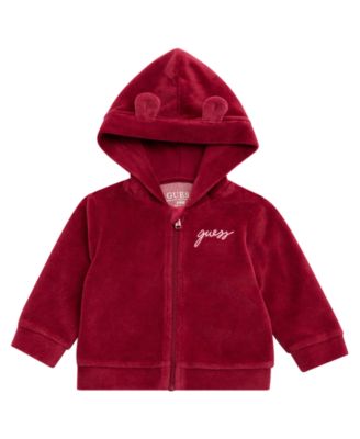 Baby Girls 3-Piece Hooded Sweatshirt, Long Sleeve Bodysuit and Matching Pant Set