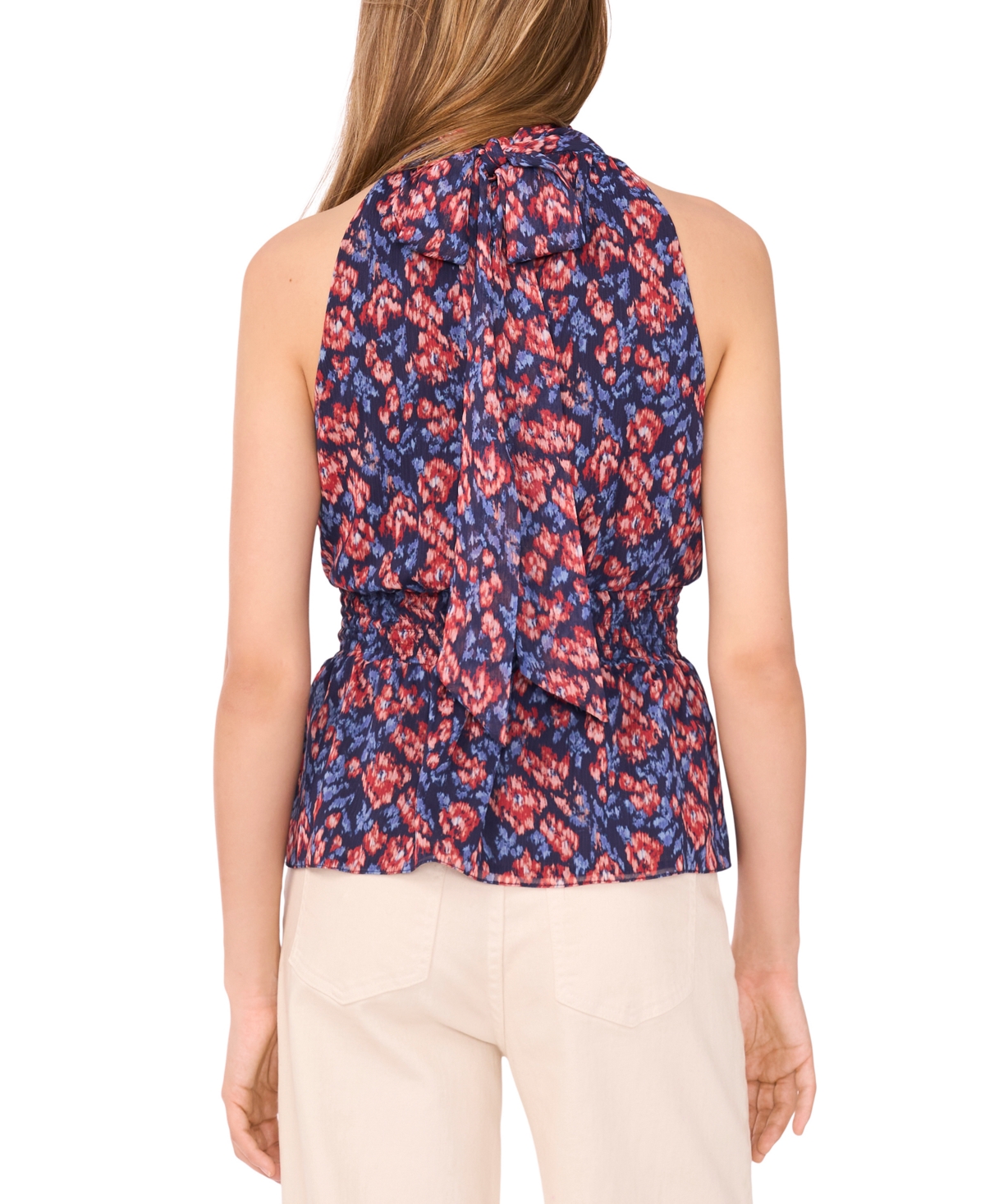 1.state Women's Halter Neck Tie Back Sleeveless Top In Purple