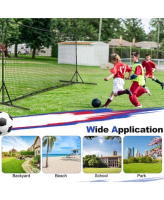 12 x 6 Feet Soccer Rebounder Net with All Weather Net