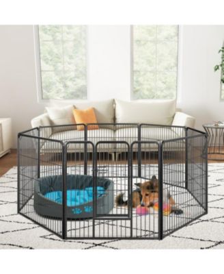8-Panel 32 Inch Height Pet Fence for Indoor and Outdoor Use