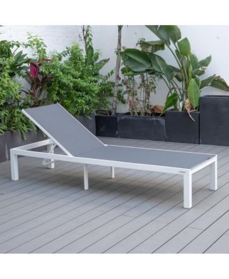 Marlin Patio Chaise Lounge Chair With White Aluminum Frame
