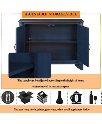 40" Bathroom Cabinet Console Table with Adjustable Storage Shelf