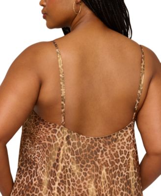 Women's Plus Size Printed Chiffon Long Dress