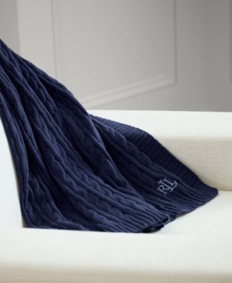 Jamie Cable-Knit Throw, 50" x 60"