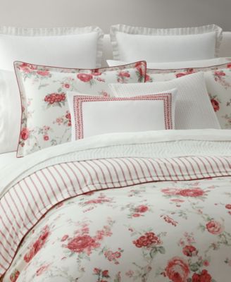 Ralph Lauren Sofia Cotton Sateen Comforter Sets In Red