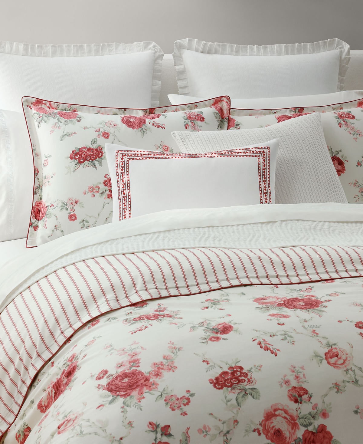 Ralph Lauren Sofia Cotton Sateen 3-pc. Comforter Set, King In Multi