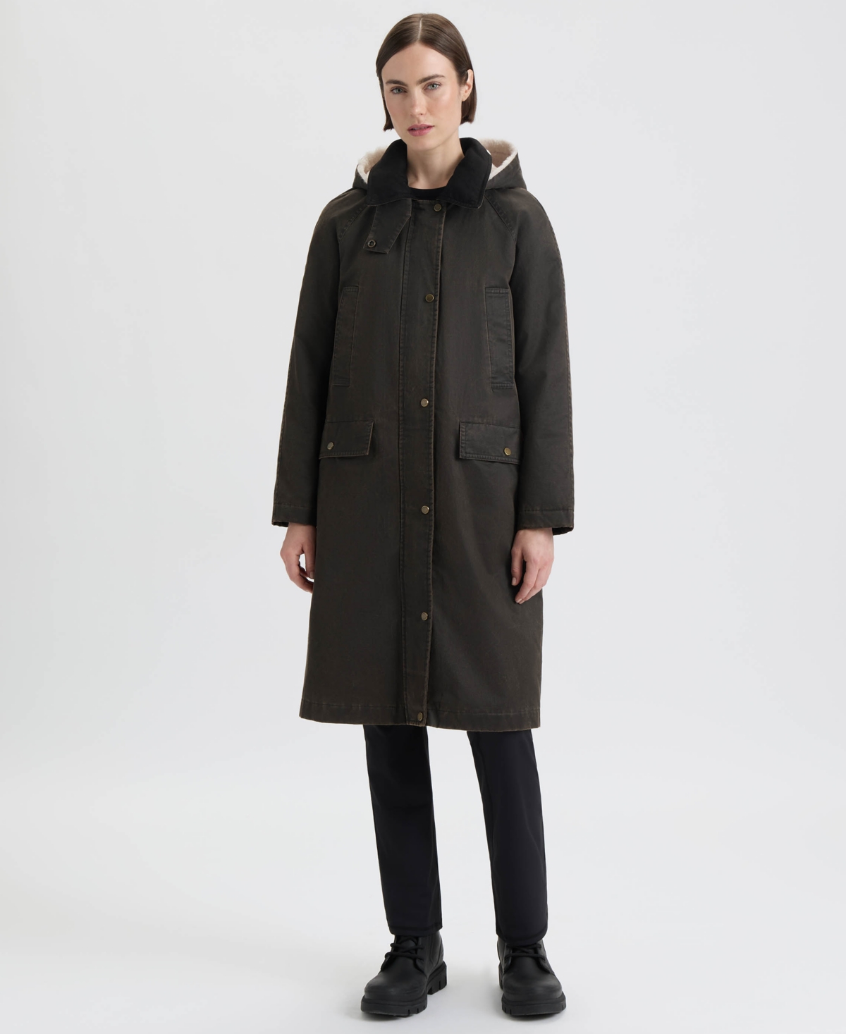Hunter Women's Faux Fur-lined Hood Coat In Black