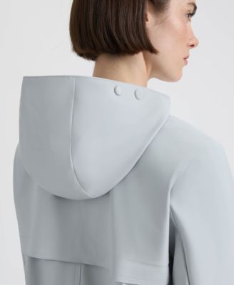 Women's Hooded Rubberized Waterproof Rain Coat