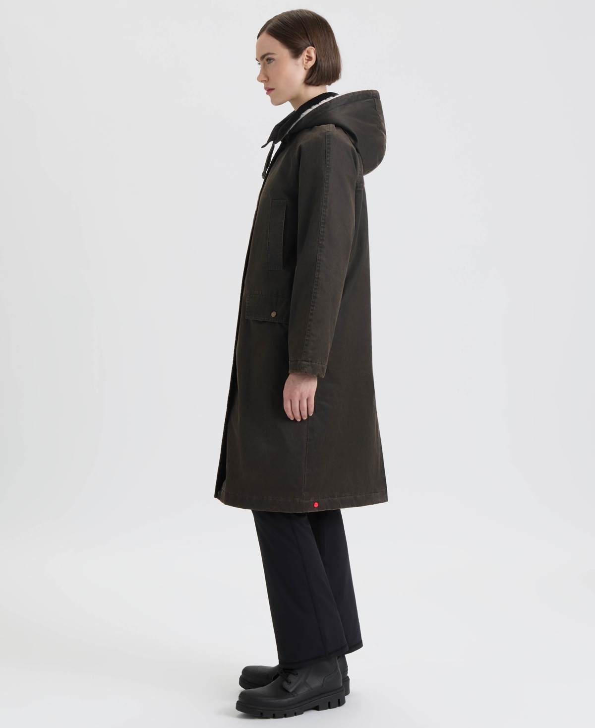 Hunter Women's Faux Fur-lined Hood Coat In Black