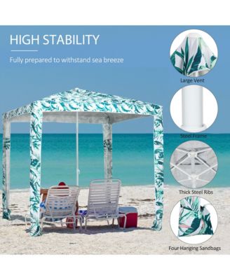 6.5' Weighted Cabana Beach Umbrella w/ bags, Carry Bag,